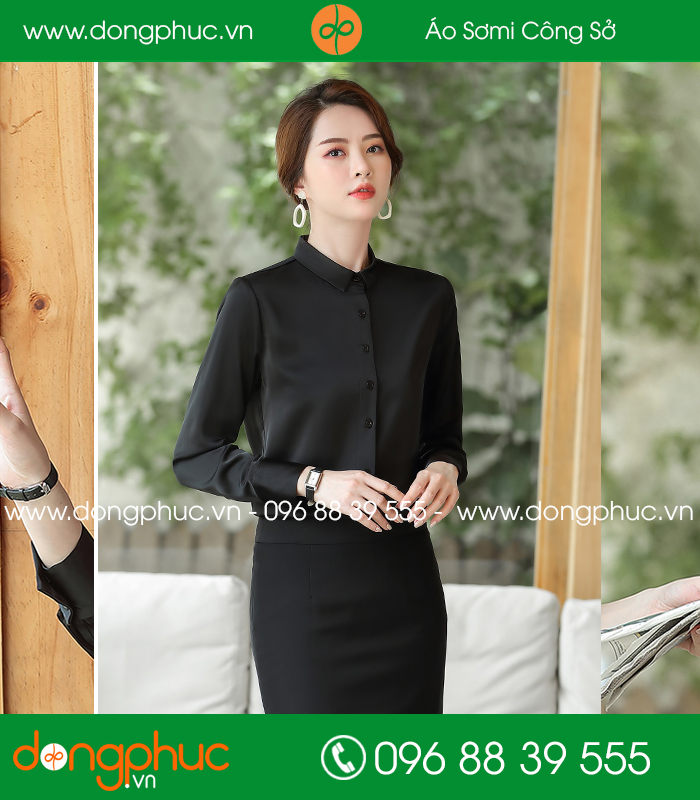 Đồng phục áo sơ mi màu đen